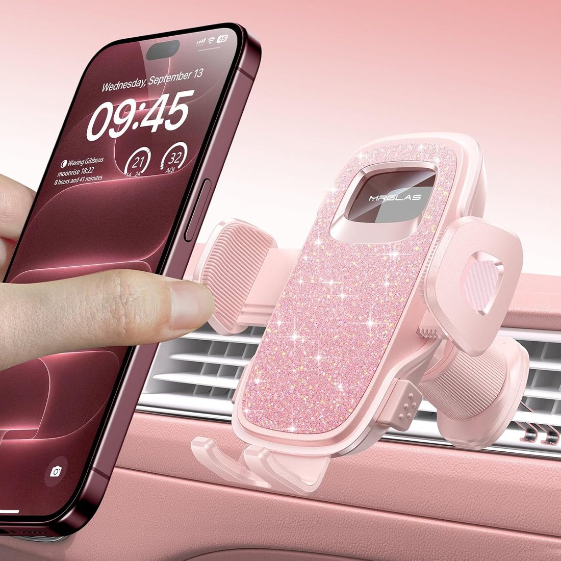 Air Vent Phone Holder — Metal Hook Clip
