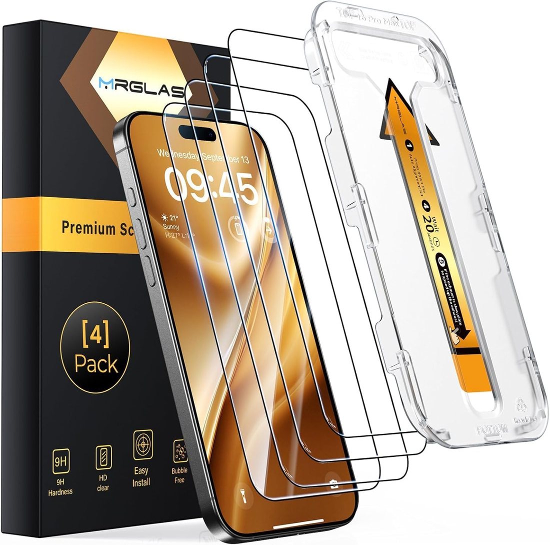 TOP 9H+ Armor for iPhone 16 Pro Max — 4-Pack