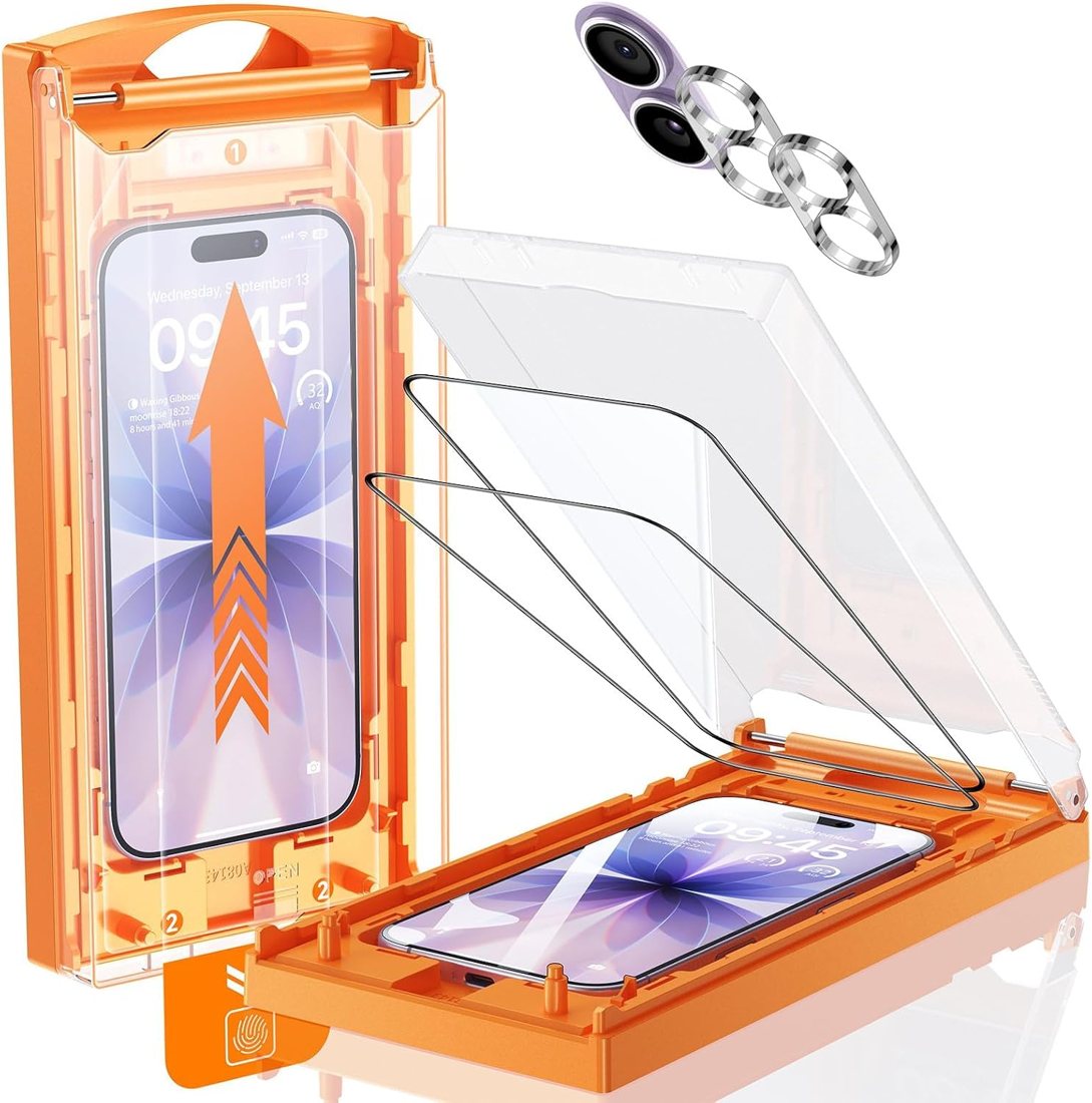 TOP 9H+ Glass + Lens Covers for iPhone 17 — 2+2