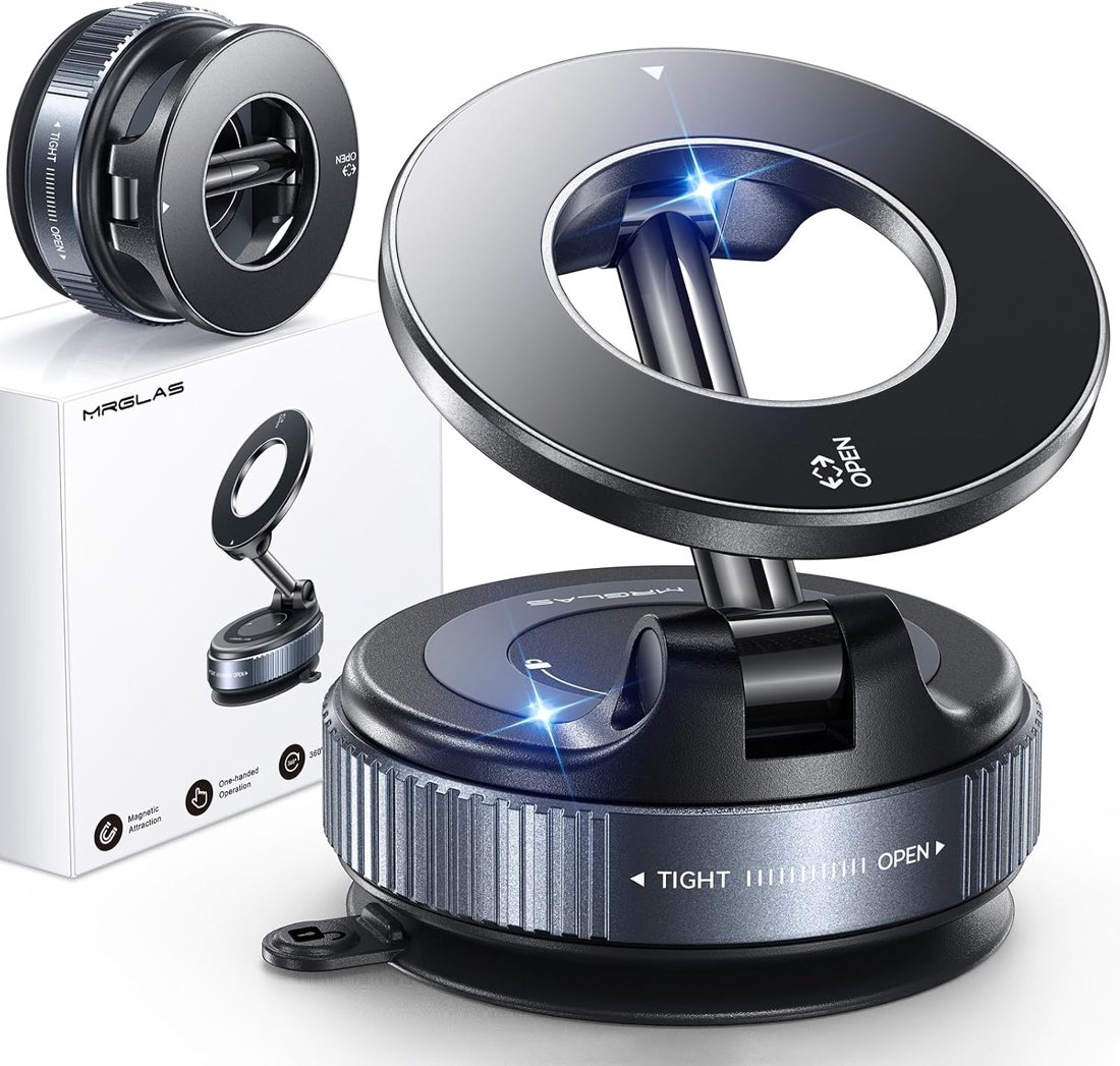 Magnetic Vacuum Car Phone Mount — 360°